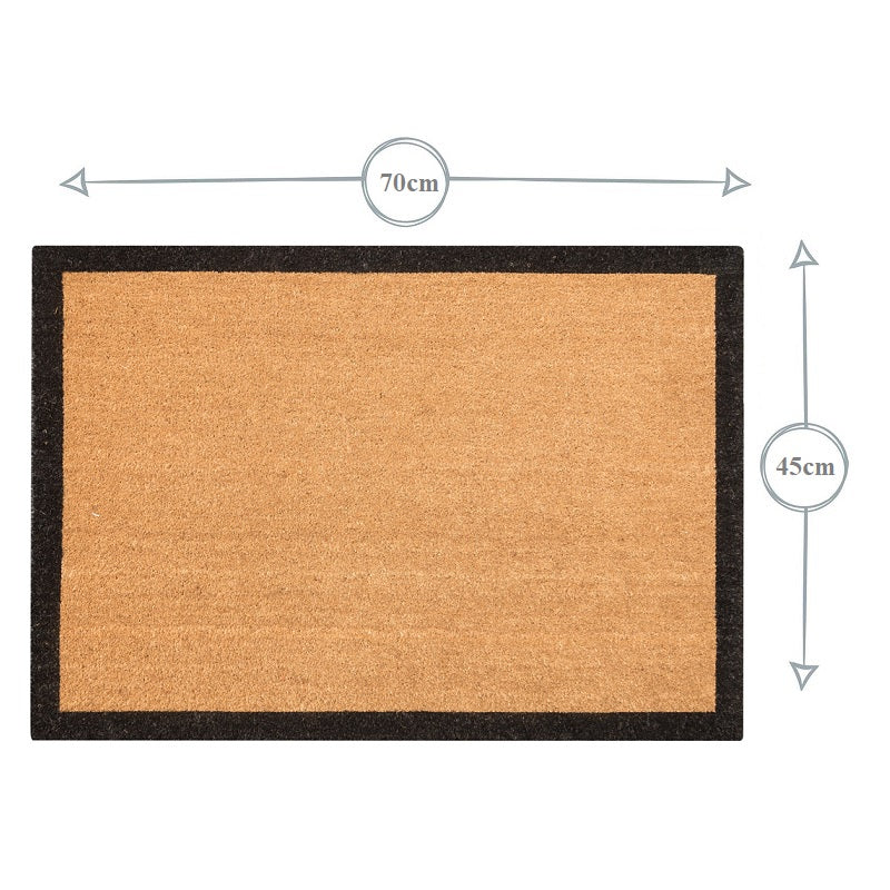 Matpro Vivaldi Coir Entrance Mat Black Border - 70cm x 45cm-image-2
