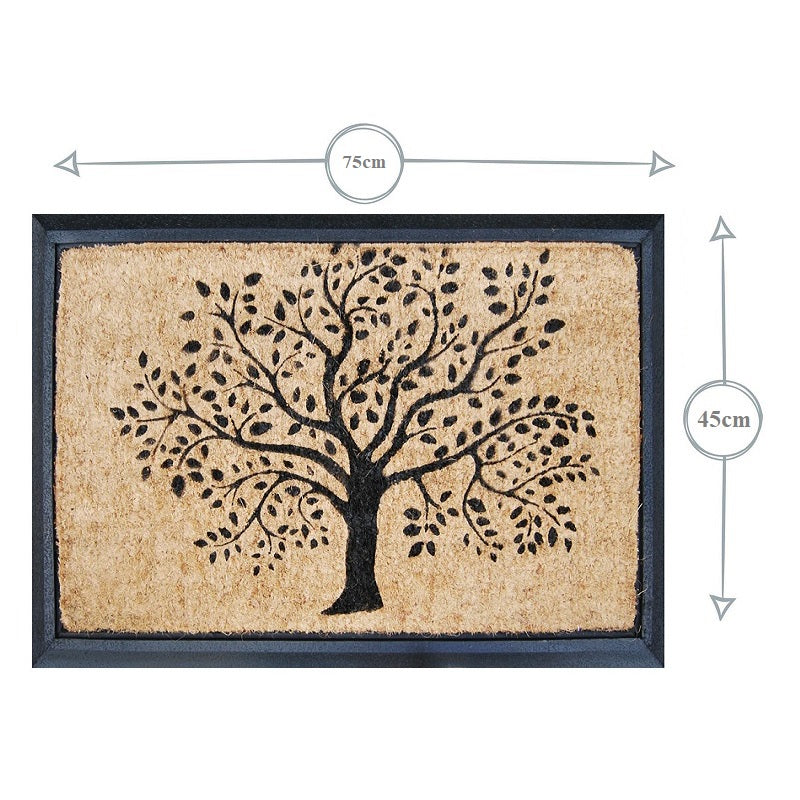Matpro Vivaldi Coir Tree of Life Door Mat - 75cm x 45cm-image-2