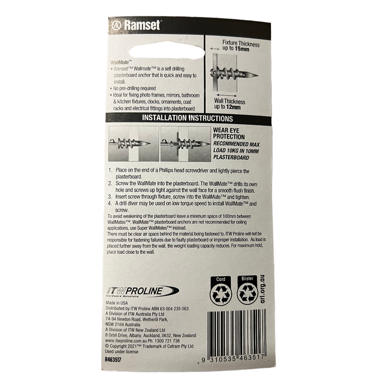 Ramset WallMate Anchors with Screws-image-2