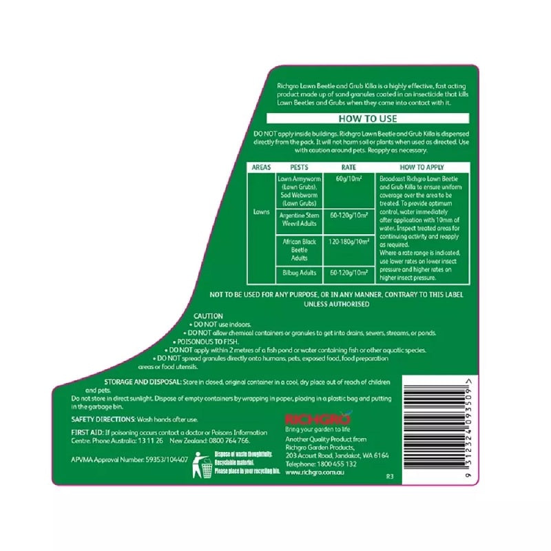 Richgro Lawn Beetle & Grub Killa (Granular) 2.5Kg