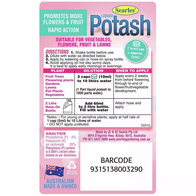 Searles Liquid Potash - Fruit & Bloom Booster 250ml-image-2