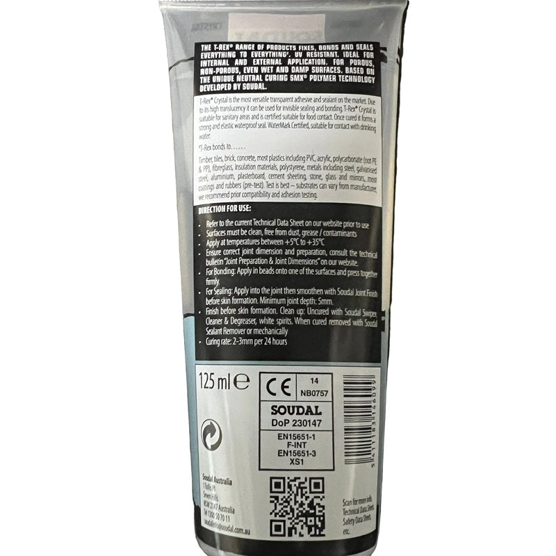 Soudal T-REX Crystal – Invisible Waterproof Sealant 125mL-image-4
