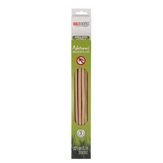 Waxworks Citronella and Sandalwood Mozzie 12 Sticks