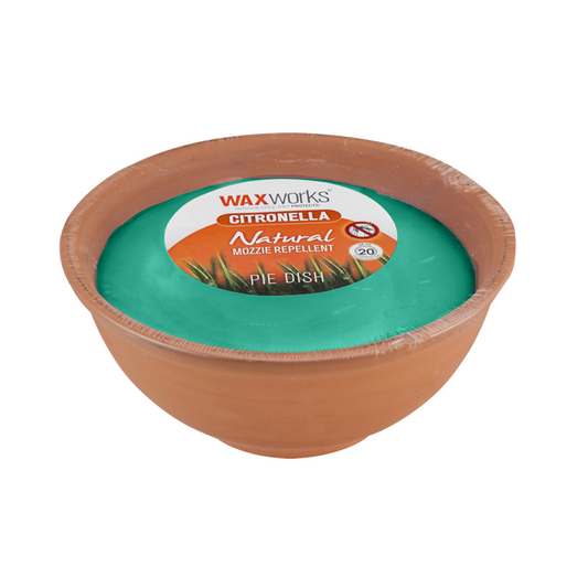 Waxworks Terracotta Pie Dish 15cm - Teal-image-1