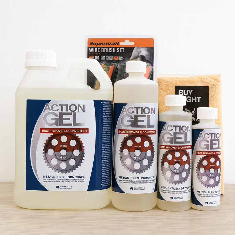 Rust Removal & Cleaning Kit | Action Gel | Brushes | Cloths