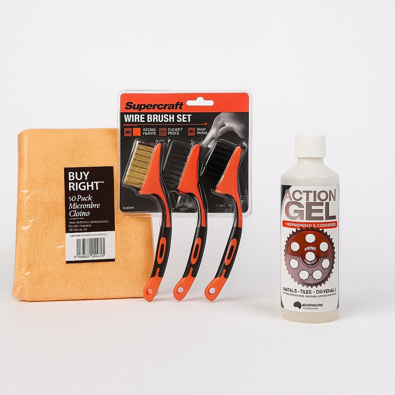 Rust Removal & Cleaning Kit | Action Gel | Brushes | Cloths