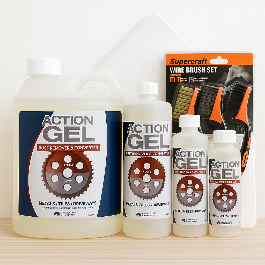 Rust Removal & Cleaning Kit | Action Gel | Brushes | Cloths