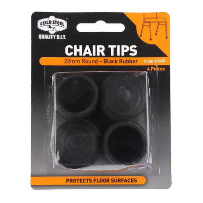Cold Steel Chair Tips Round Rubber