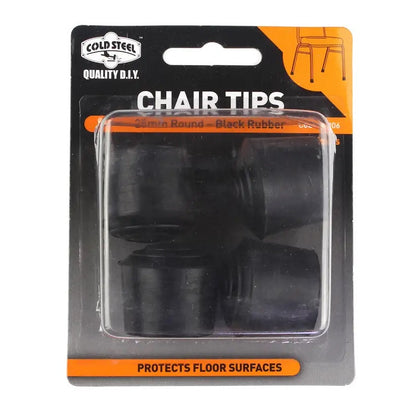 Cold Steel Chair Tips Round Rubber