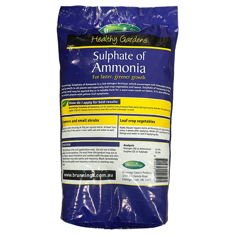 Brunnings Sulphate Of Ammonia 2.5kg – DIY Evolution