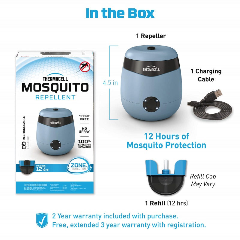 Thermacell E55 Rechargeable Mosquito Repeller - Blue-image-2