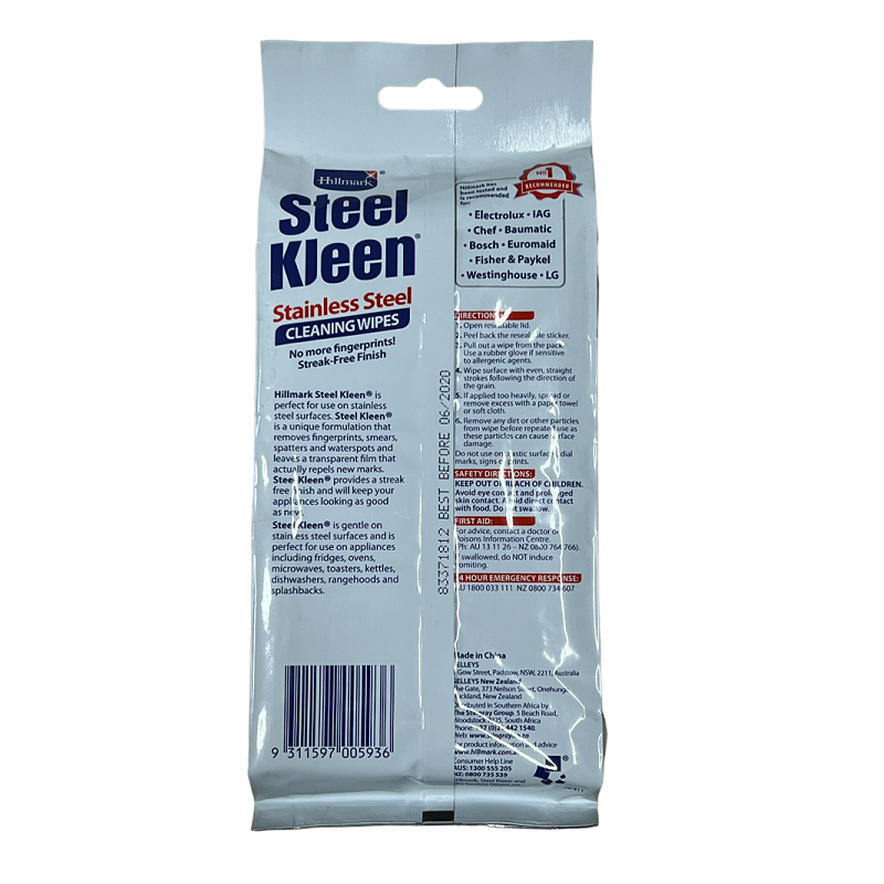 Hillmark Steel Kleen Stainless Steel Cleaning Wipes-image-2