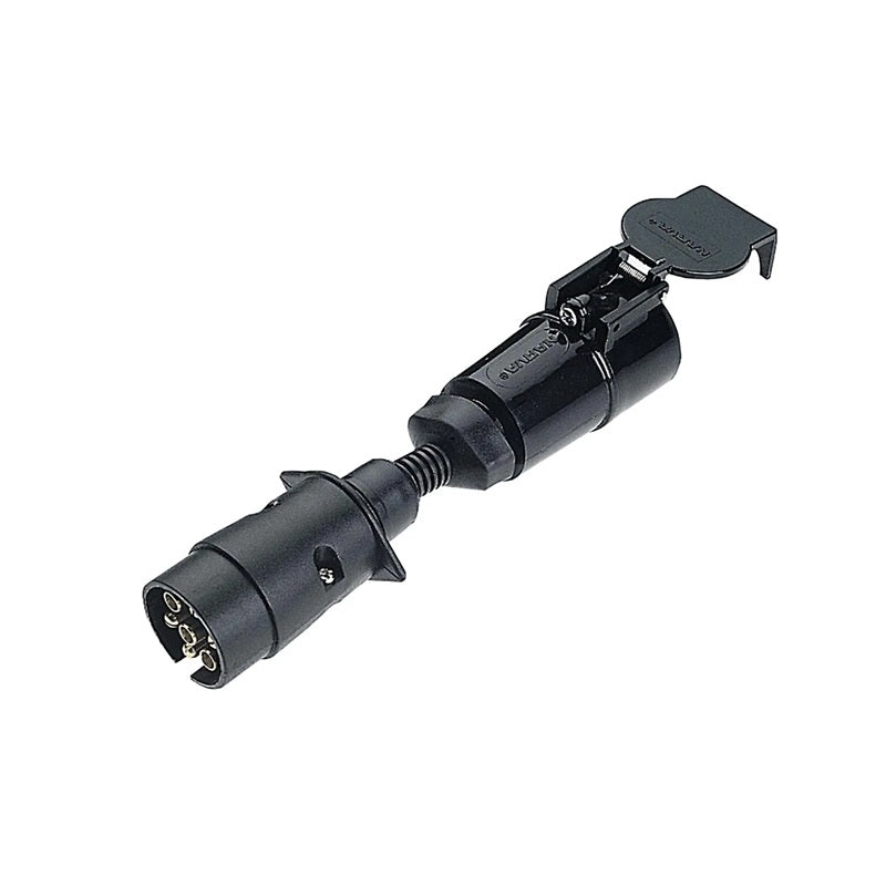 Narva 7 Pin Large Round Socket on Car to 5 Pin Large Round Plug on Trailer 82255BL-image-2