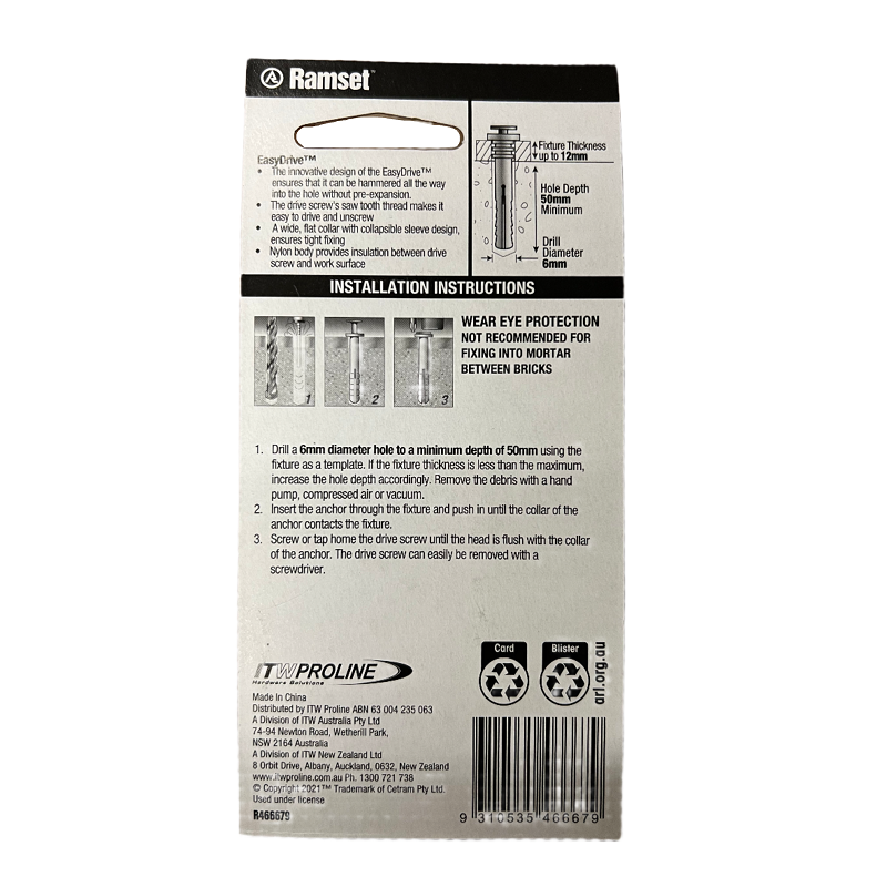 Ramset Brick EasyDrive Masonry Anchor-image-2