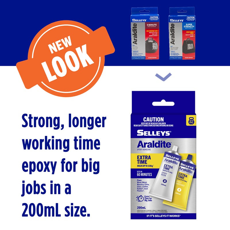 Selleys Araldite Extra Time Epoxy Adhesive 200ml-image-2