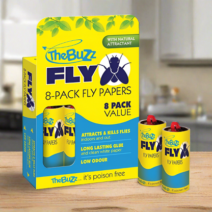 The Buzz 8-Pack Fly Papers