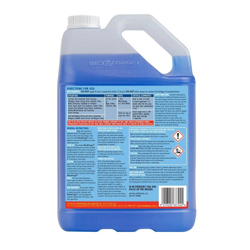 Wet & Forget Concentrate Moss & Mould Remover 5 Litres-image-2